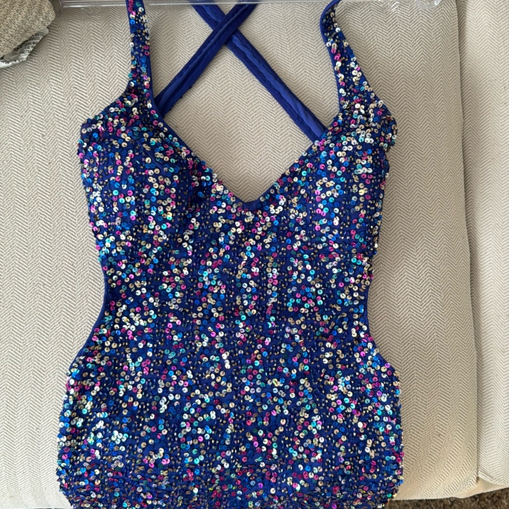 Floor length sequin dress